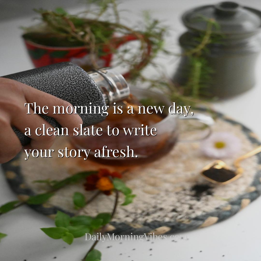 Morning Vibe - The morning is a new day, a clean slate to write y