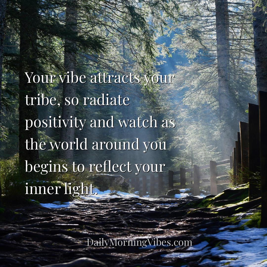 Morning Vibe - Your vibe attracts your tribe, so radiate positivi
